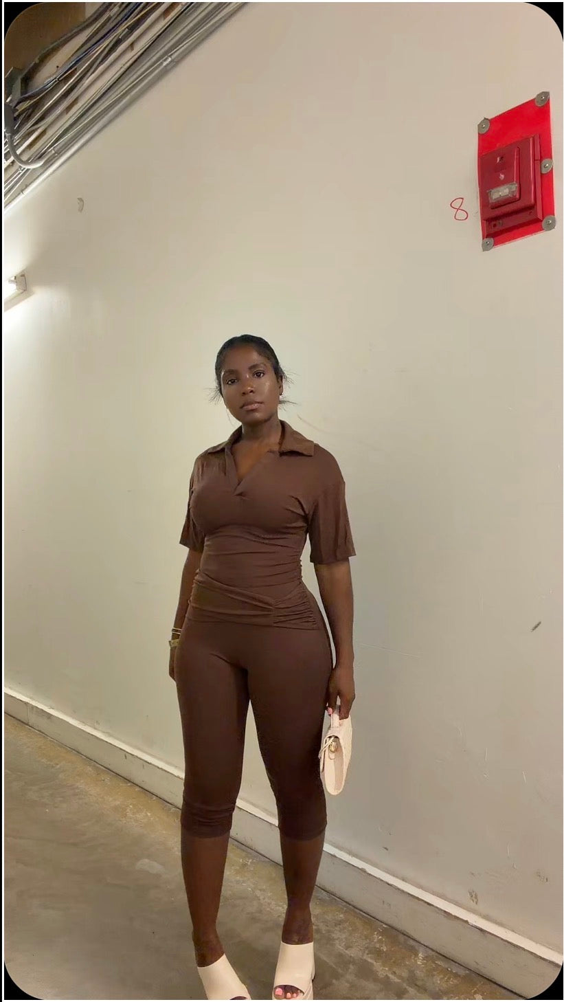 Deja two piece capri set