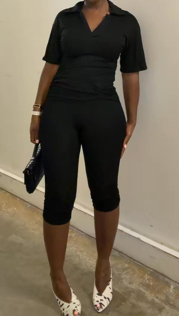 Deja two piece capri set