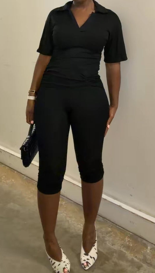 Deja two piece capri set