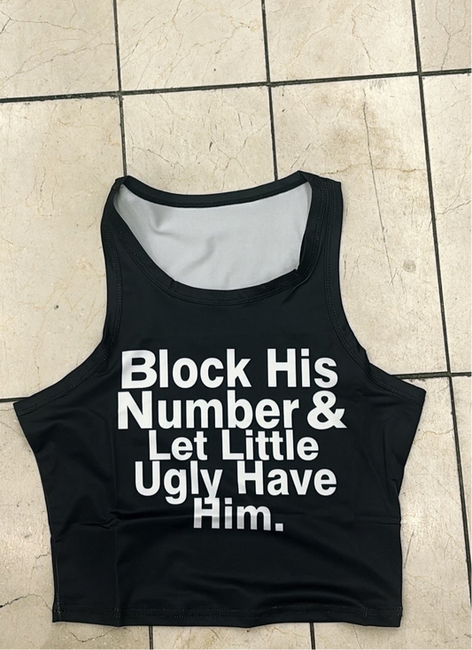 Block his number graphic tshirt