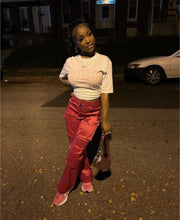 Load image into Gallery viewer, Satin cargo pants
