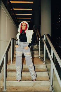 Distressed cargo pants