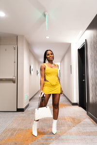 Color blast mini skirt