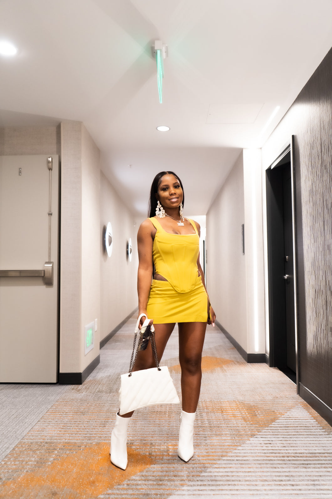 Color blast mini skirt