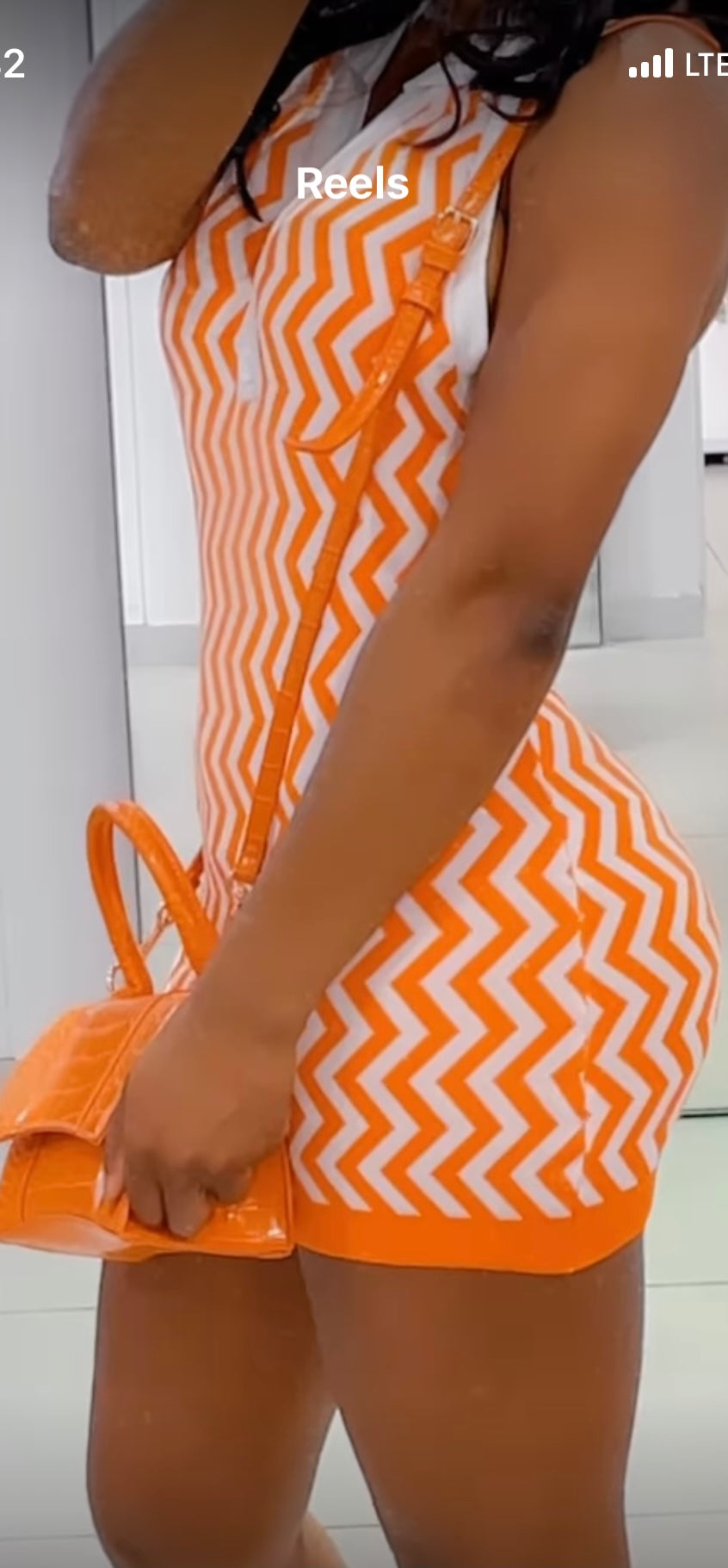Orange shrewd dress